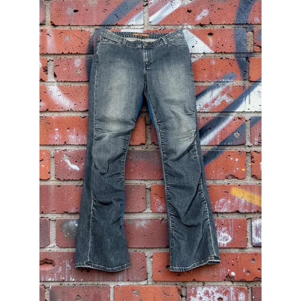 VTG Y2K FRX Future Prescription Ruched Bootcut Jeans 3% Lycra Made USA Size 31